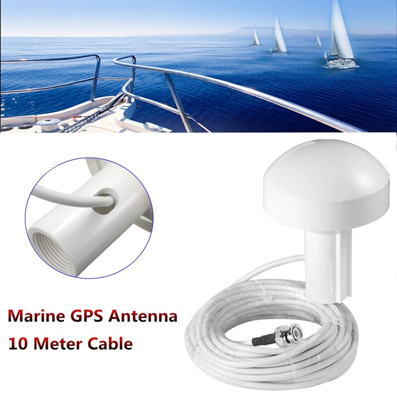 Barco GPS Antena de navegación marina activa 10M BNC conector macho