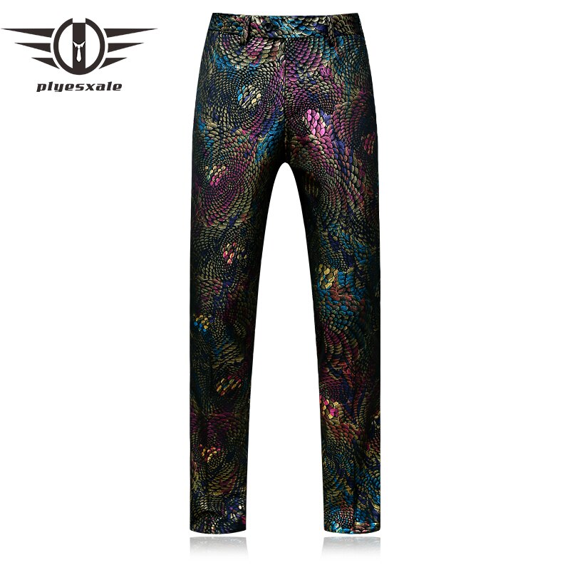 Plyesxale farverige jakkesæt til mænd luksusmærke fløjl pantalon homme klassiske herre kjole bukser slim fit fest bryllup bukser  p7