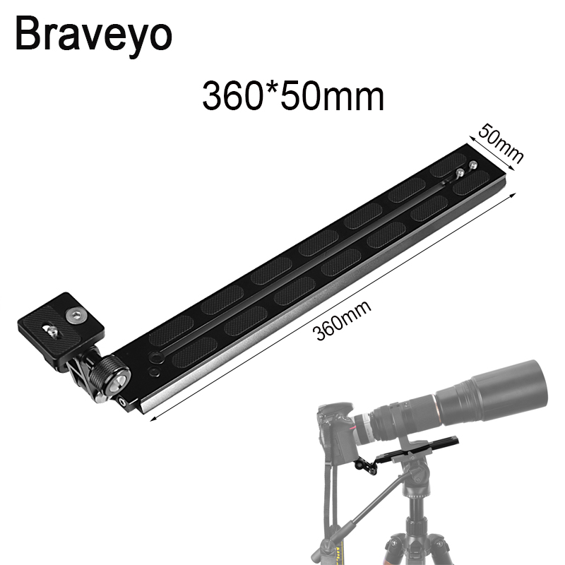 Camera Long Plate Camera Telephoto Lens Support Bracket Tripod Fluid Head Mount Adapter For Manfrotto Standard: Light Grey