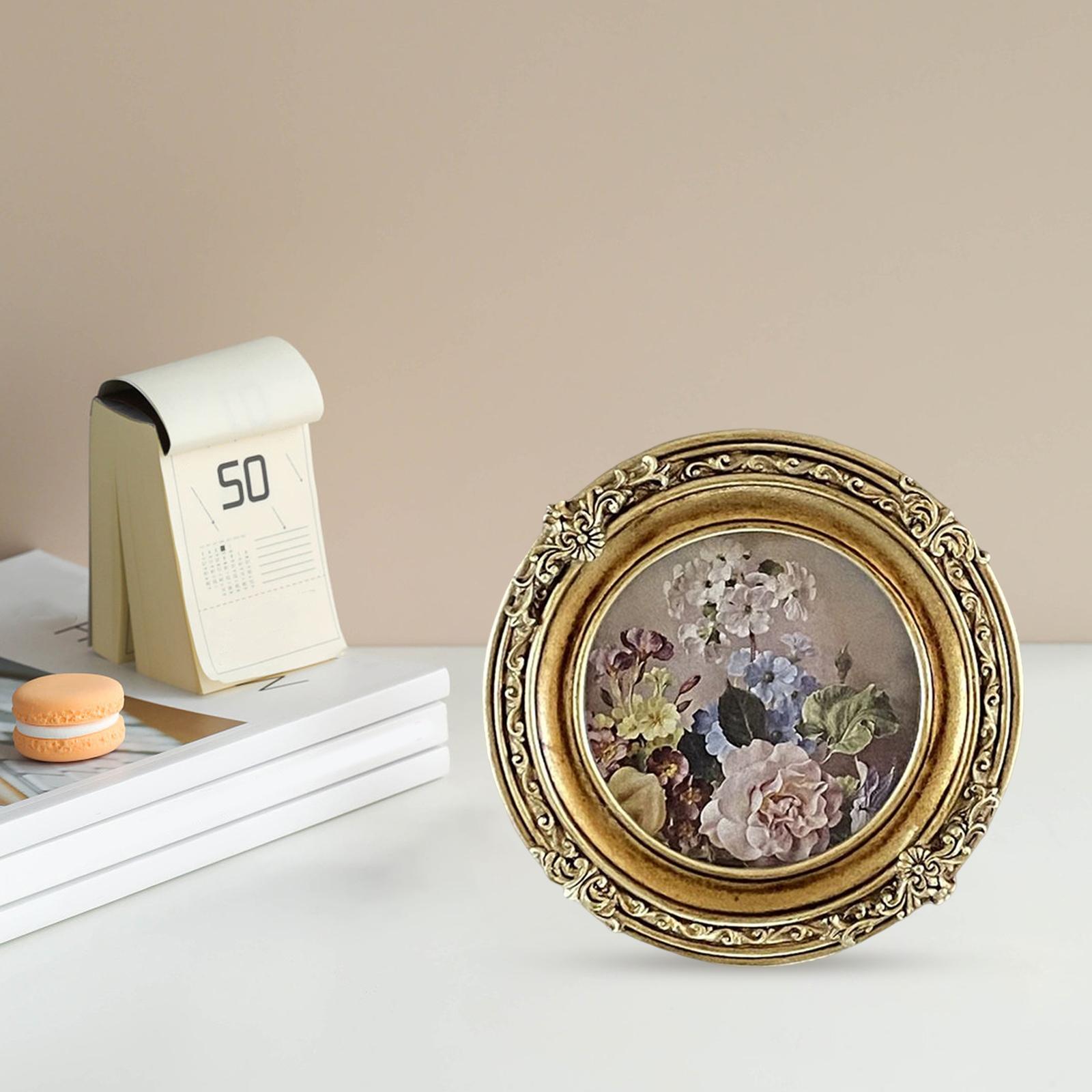 retro-Stil verzierten Bilderrahmen Blumen geprägt Tischplatte Zauberstab montiert Ornament Barock Foto rahmen für Hochzeits flur Neujahr: Gelb