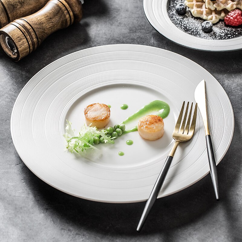 Simple Western Plate Layout Nordic Simple Steak Dessert Plate Western French F... – Grandado