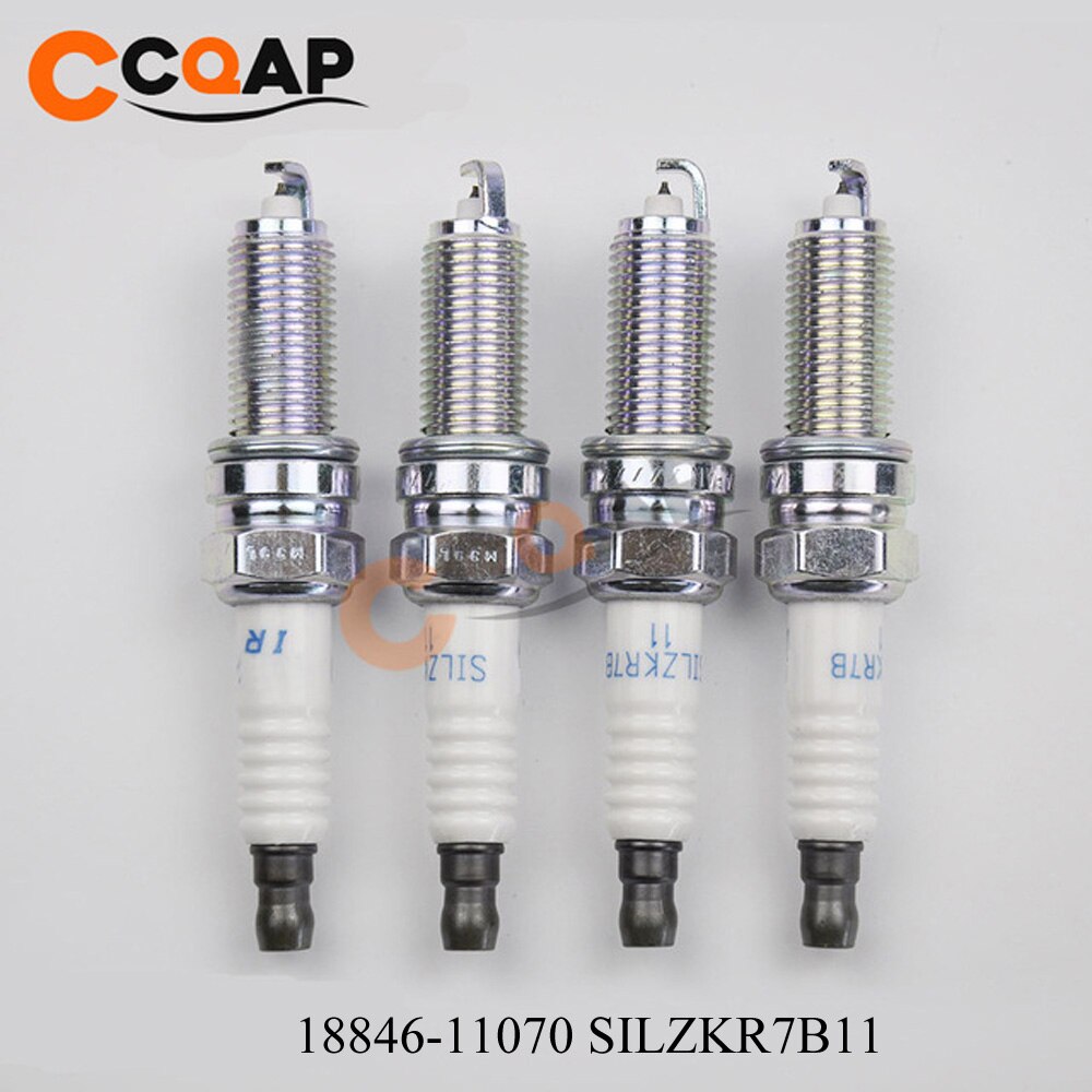4pcs/lot Iridium Spark Plug 18855-10080 18846-11070 18855-10060 LZKR6B-10E SILZKR6B11 18840-11051 for Hyundai Elantra Genesis