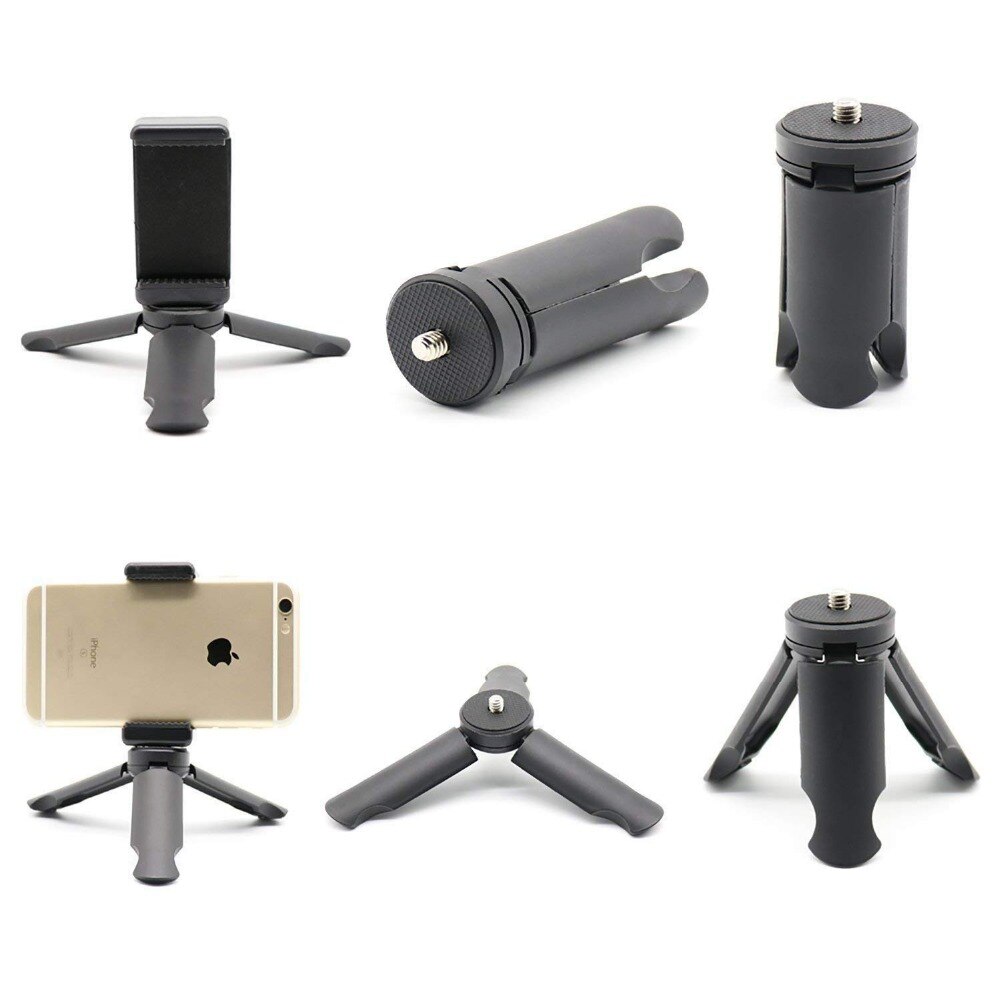 2 in 1 Mini PhoneTripod Stand Selfie Stick Monopod Stabilizer on Cellphone DSLR Cameras Portable Folding Desktop Stand Adjustab