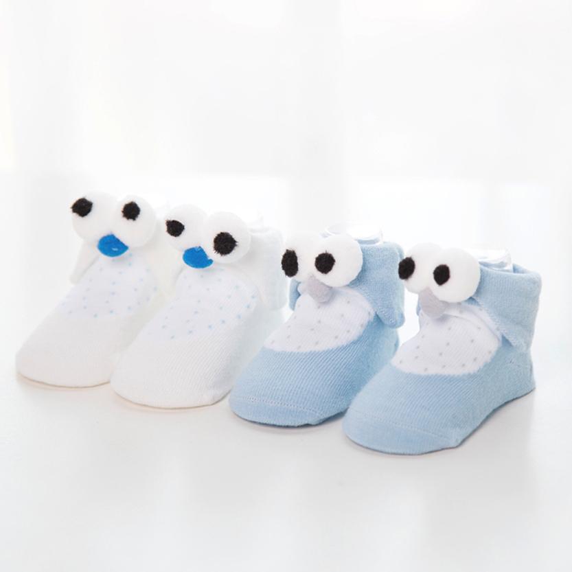 Chaussettes en coton pour bébés garçons et filles | 2 paires de chaussettes mignonnes à la , bébés garçons et filles, -né enfants: C 6M