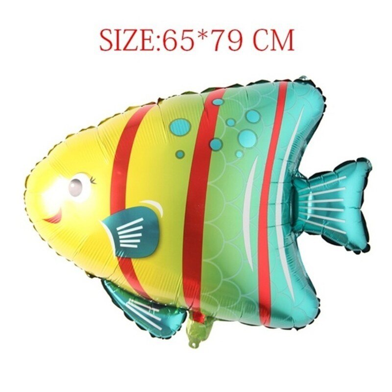 1 stk dyr folie balloner fødselsdagsdekorationer børn ocean fisk globos oppustelige legetøj baby shower animal party ballon: Guldfisk