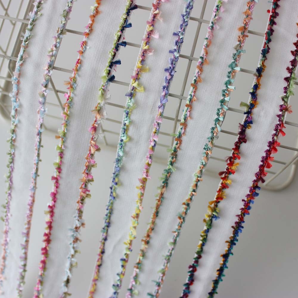 1 Yard 2.5cm Embroidered Lace Trim Ribbon Fabric webbing Grosgrain Trimming Handmade DIY Costume Dress Sewing Supplies Craft