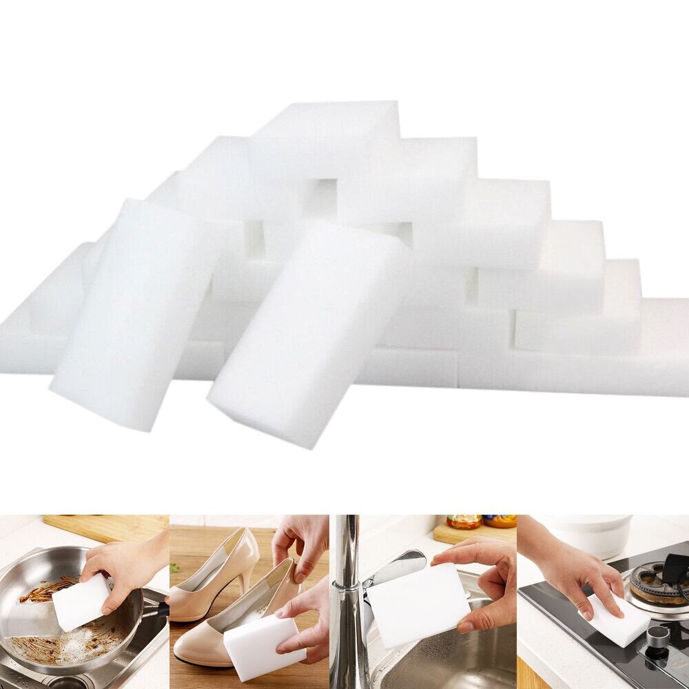 35Pcs White Magic Sponge Eraser Cleaning Melamine Foam Cleaner Kitchen Pad