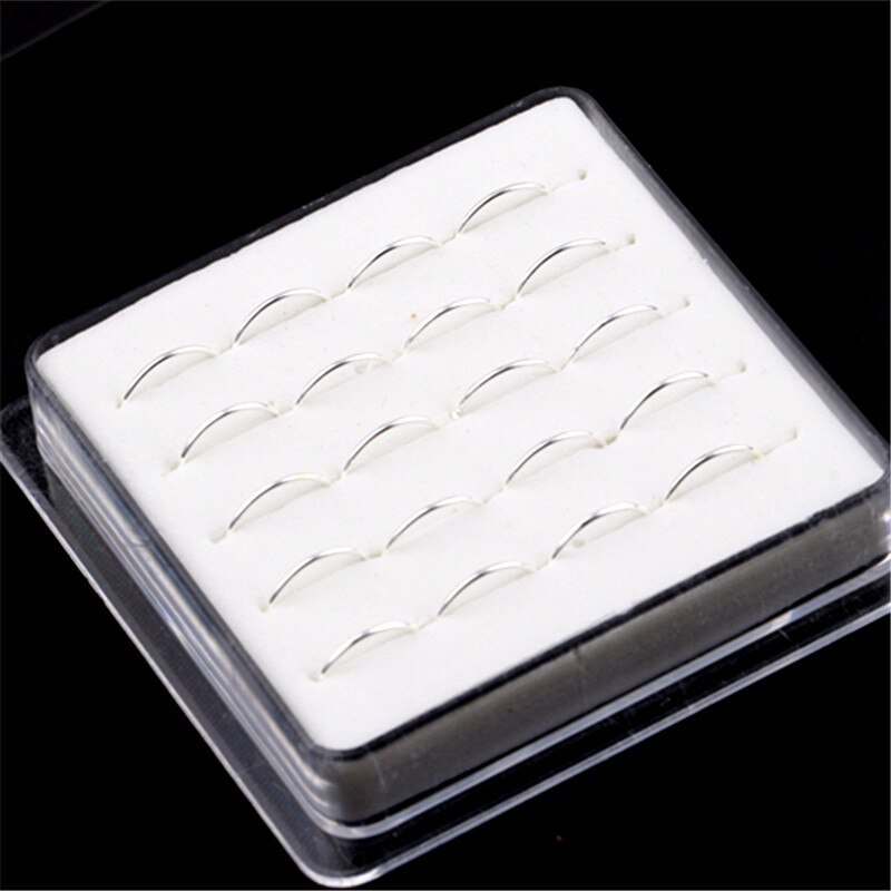 20pcs 925 Sterling Silver Afgeronde Vrouwen Neus Ring Mode Persoonlijkheid Neus Nail & Neus Ringen Zowel Mannen en Bijoux sieraden