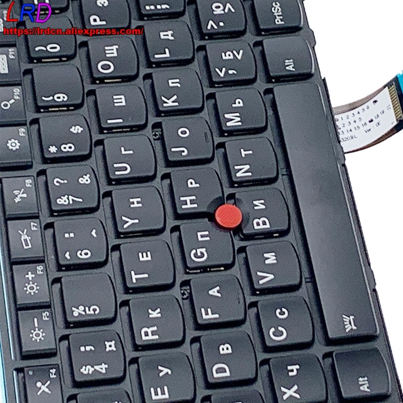 Originalt ru russisk bakgrunnsbelyst tastatur til lenovo thinkpad  t431s t440 t450 t460 t440s t450s t440p laptop 01 ax 333 med lys