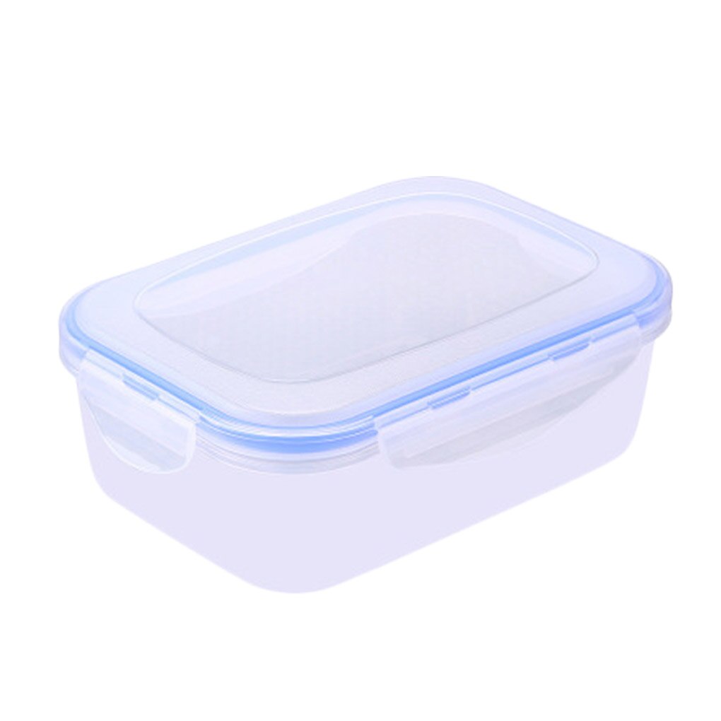 3pcs Food Storage Container with Lids Rectangular Plastic Lunch Box Stackable Microwave Kitchen Meal Container