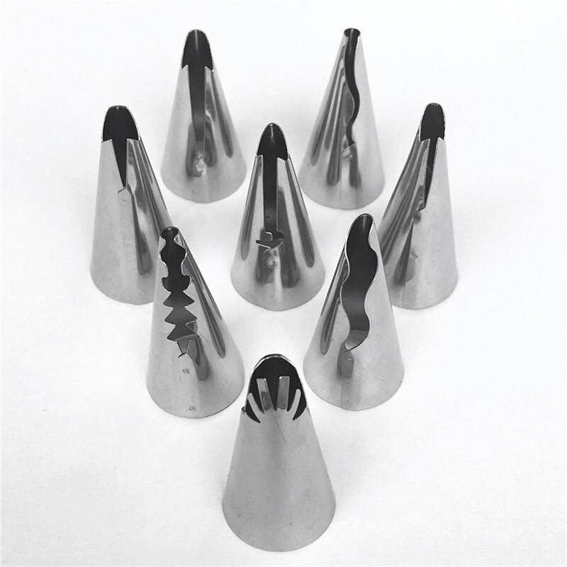 10 Stks/set Wedding Cake Decorating Icing Rvs Russische Nozzles Rok Taart Nozzles Piping Tips Gebak Siliconen Cake Zakken