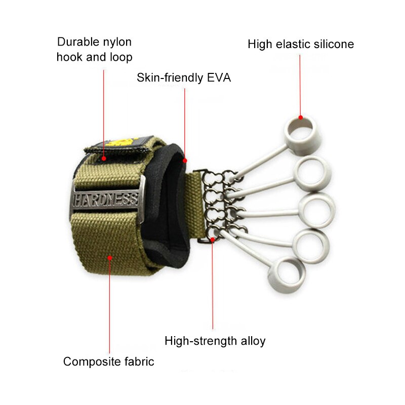 Finger Greifer Stärke Trainer Fitness Sport Finger Beugung Erweiterung Ausbildung Gerät Widerstand Band Hand ÜSpund 20-75 £