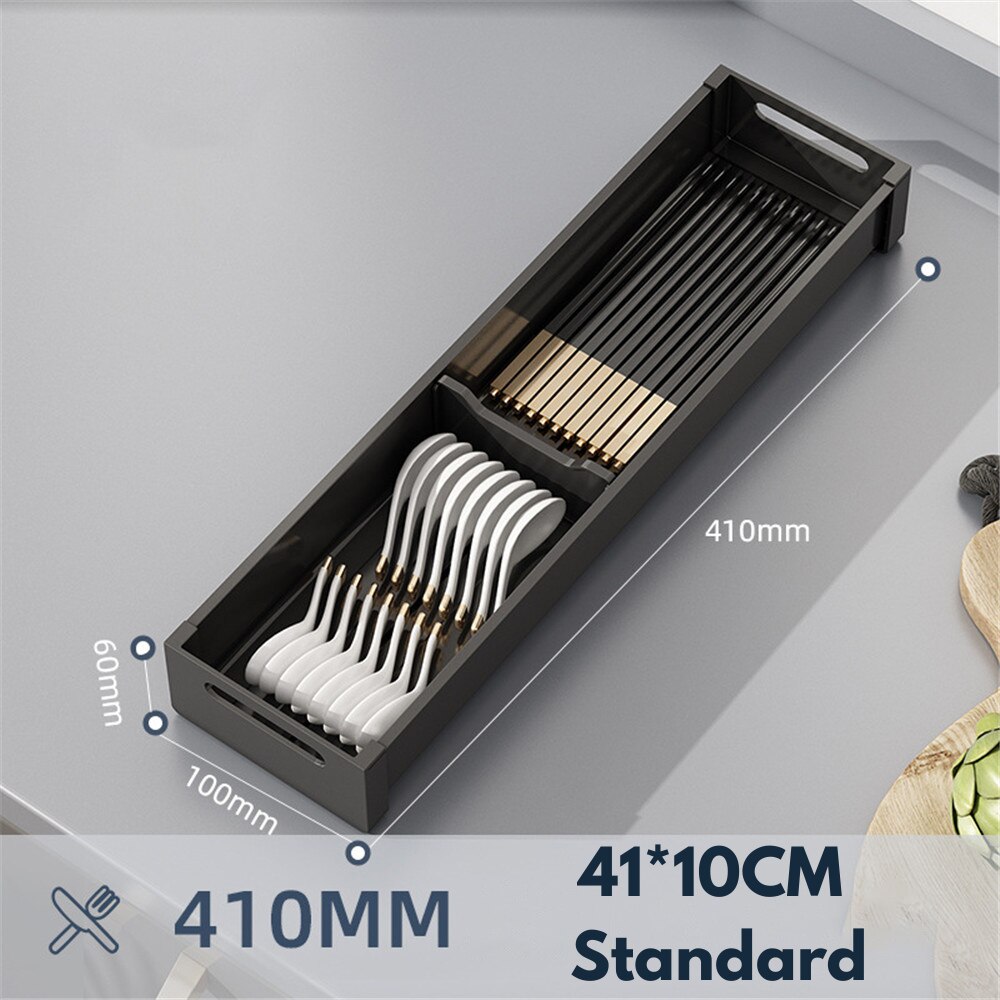Küche Schublade Trennung Besteck Lagerung Kasten Geschirr Trennung Lagerung Kasten Geschirr Organizer für Löffel Gabeln Messer: 41-10CM