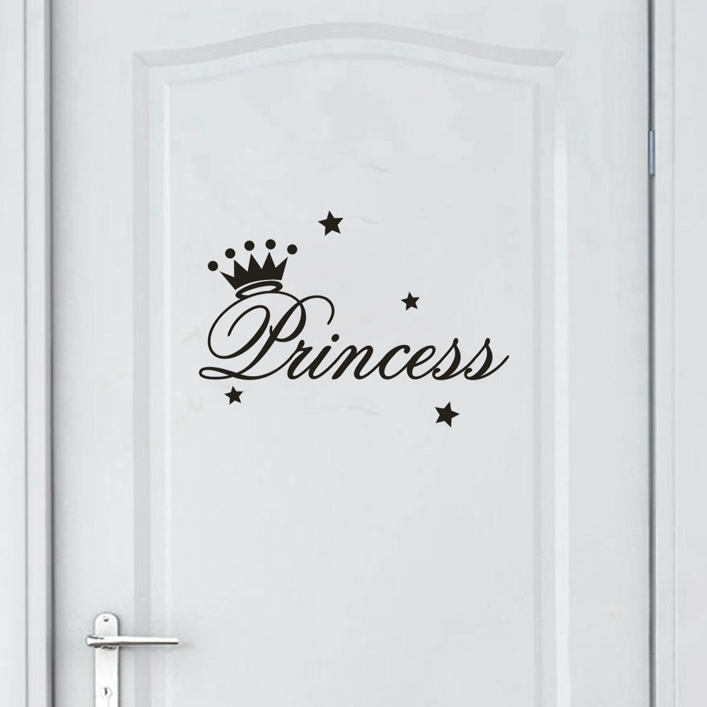 Vinyl Kroon Prinses Muurstickers Babykamer Kleuterschool Art Decals Muurstickers Home Decoratie Woonkamer Poster Waterdicht