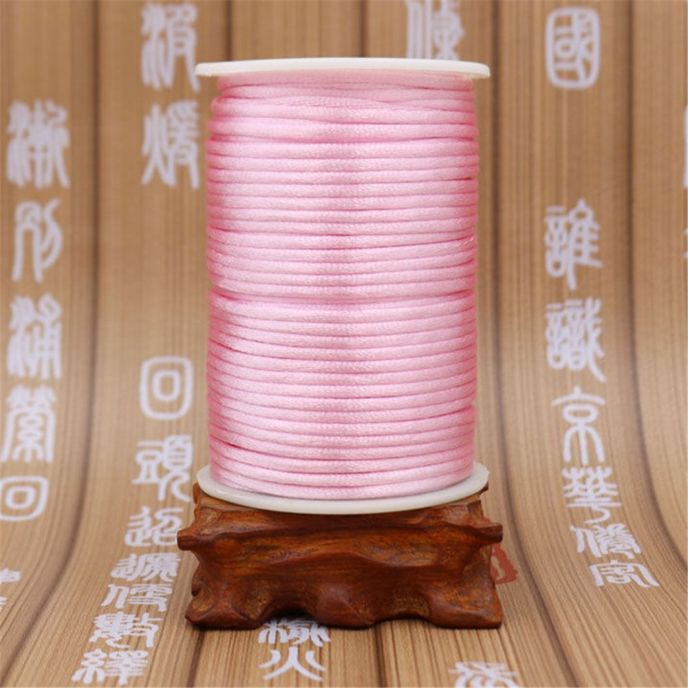 3MM Braided Macrame Silk Macrame Cord Rope Thread Wire DIY Chinese Knot Satin Bracelets Making Findings Beading 10 Yards: Antique Zinc