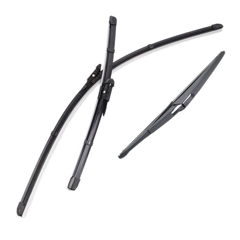 Wiper Blades Kit, Front and Rear Windsn Window Wiper Blade for Nissan Qashqai 2007
