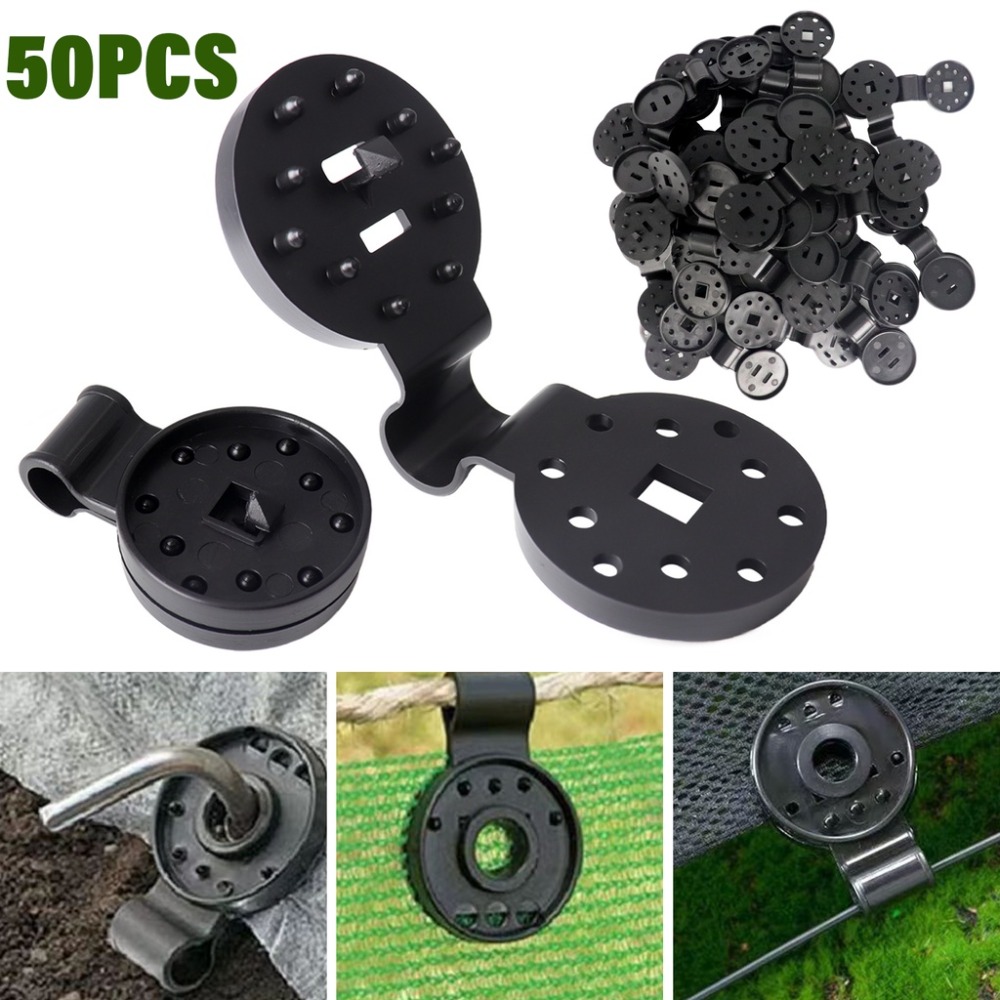 50Pcs Durable Round Shade Cloth Plastic Clips Reusable Black Fabric Fix Clamps Accessory Heavy Duty Lock Grip for Awning: Red
