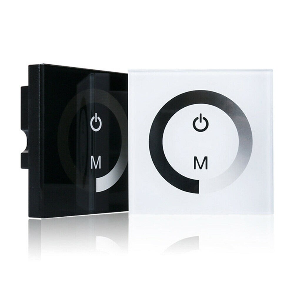 DC 12V-24V Touch Panel LED Lights Dimmer Smart Controller Wall Mounted Switch