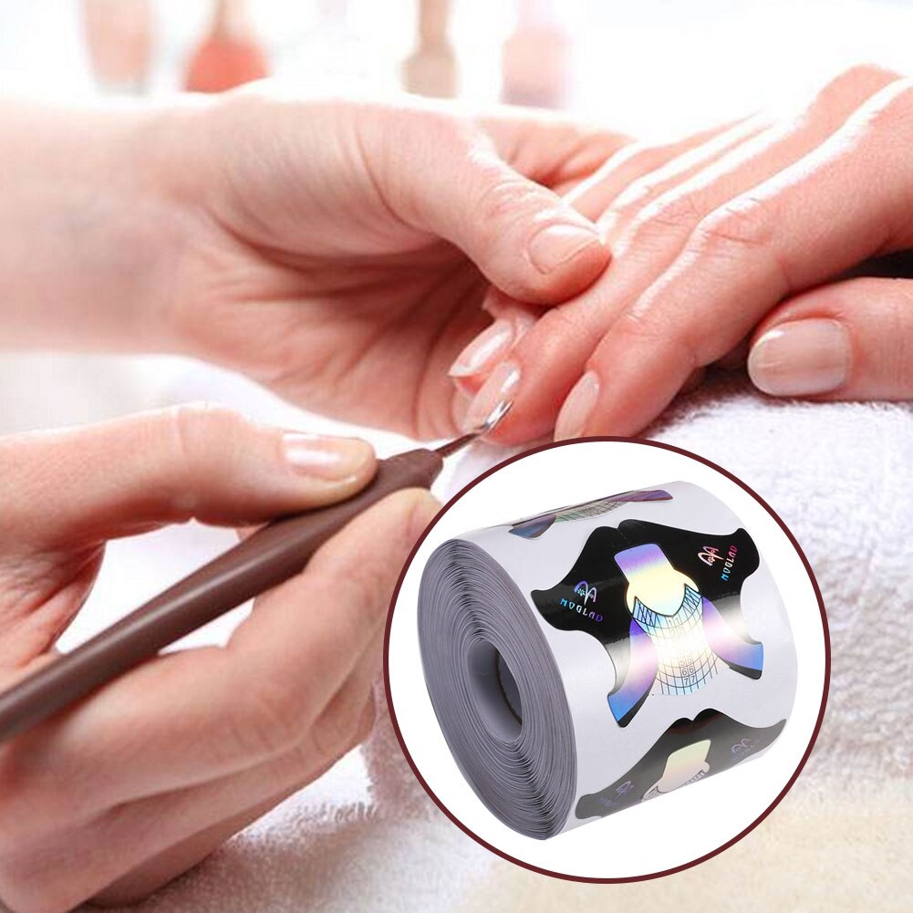 300 Pcs Nagel Sticker Frenchtips Acryl Uv Gel Extension Curl Vorm Builder Gel Sticker Art Guide Mold Manicure Stencil