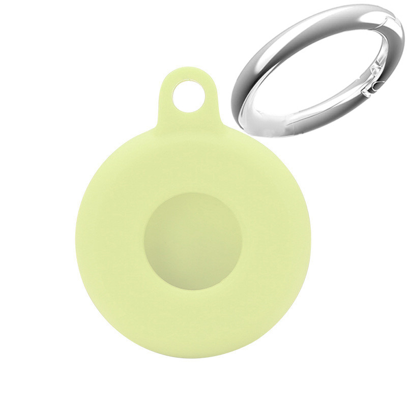 Silikone etui, fuldt cover, nøglering til apple airtag, telefon, kæledyrsfinder, tracker, tyverisikker, airtag-cover til airtags: Azurblå
