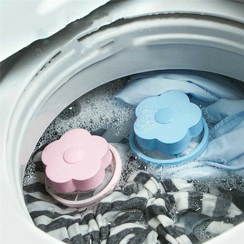 1Pcs Durable Remover Washing Machine Filter Bag Flower Ball Hair Lint Fluff Grabbing Absorb Residual Debris Reusable Hair