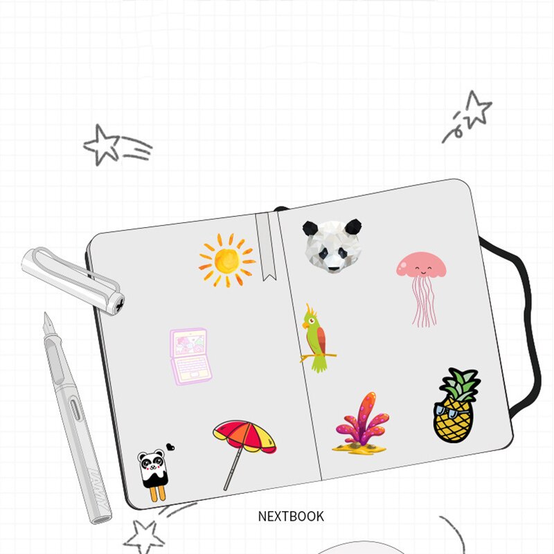 50Pcs Cute Stickers Vinyl Laptop Stickers For Teens Girls Water Bottle Decals Guitar Skateboards Waterproof Computer Stickers