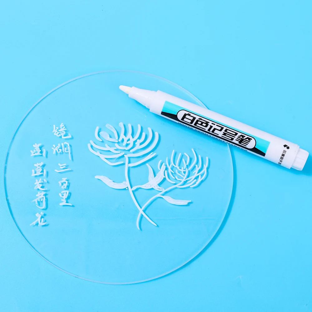 5/1Stck Fettige Weiße Marker Stift Graffiti Stifte Wasserdicht dauerhaft Gel Bleistift Reifen Notizbuch Glas Malerei Stift 0,7mm 1mm 2,5mm