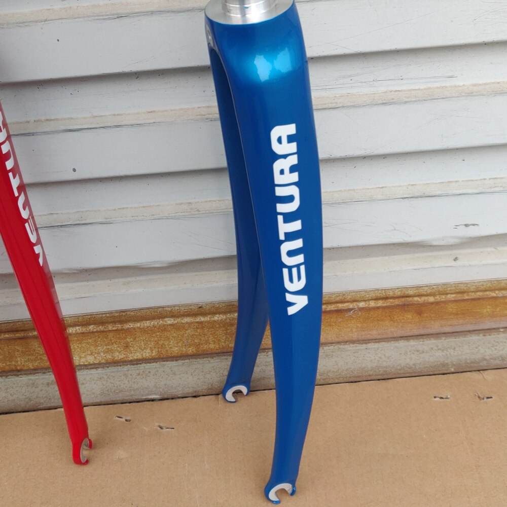 Horquilla de bicicleta de carretera de , 700C, 28,6mm, Ciclismo de Carretera Fixie de aluminio y carbono brillante