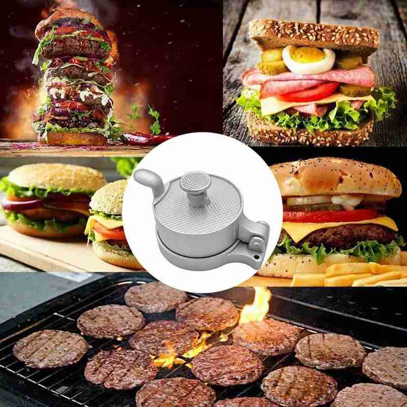 Kitchen Aluminum Alloy Hamburger Mold Meat Press Meat Press Makers Mold Burger Meatballs Tools Hamburger Maker Pat Tool P4J6