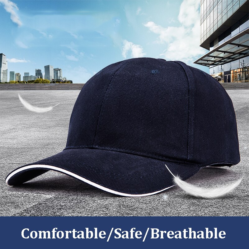 Casquette de sécurité réglable, chapeau rigide léger et respirant, casque de Protection pour la tête sur les chantiers de Construction