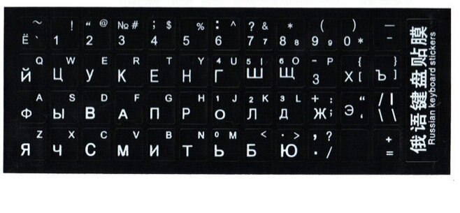 Russian Letters Alphabet Learning Keyboard Layout Sticker For Laptop / Desktop Computer Keyboard 9- 10.1 inch 7-8 inch 7.9 inch