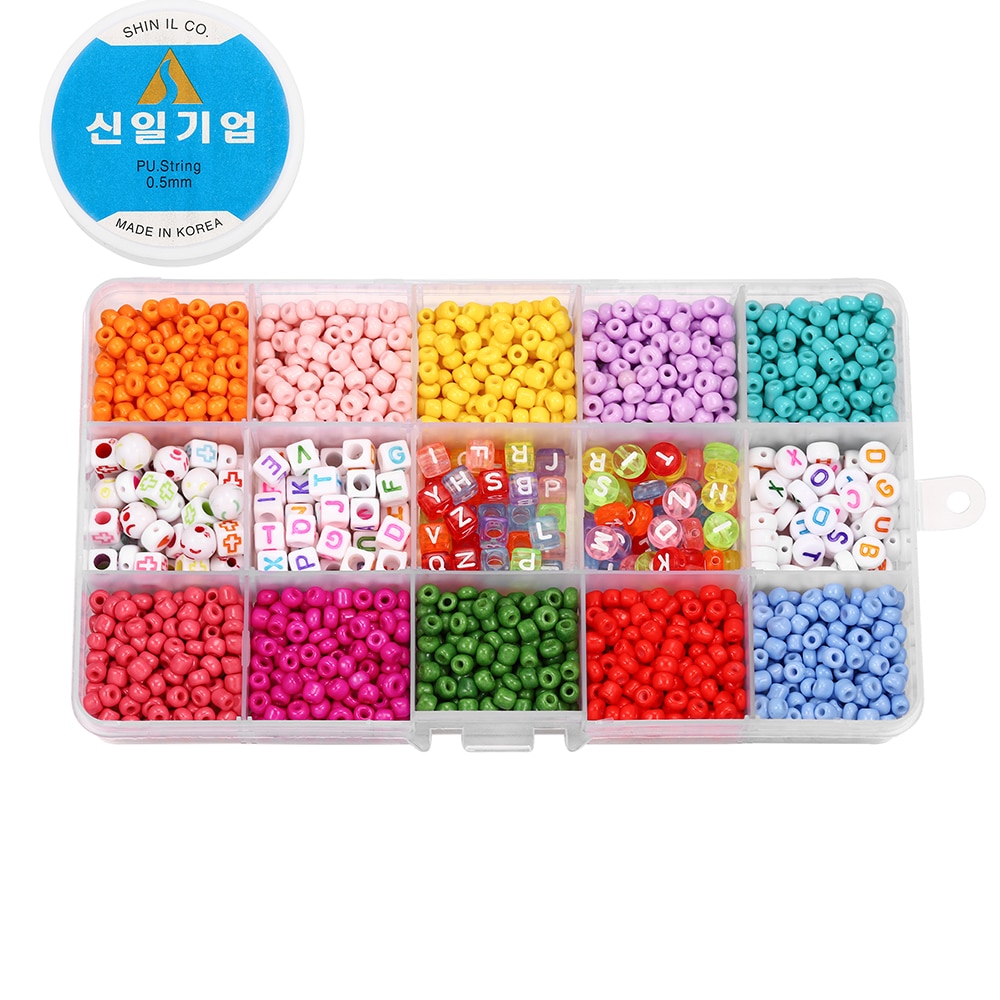 2020Pcs Mix Kleur Brief Kralen Sieraden Maken Benodigdheden Kit Kralen Draad Voor Armband Diy Oorbellen Maken Kit Sieraden Vinden