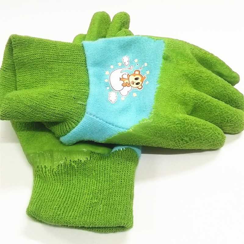 Children&#39;s Gloves Anti-Cutting Gloves Gardening Labor Weeding and Puncture-Proof Latex Garden Gloves One Pair Hands Protection