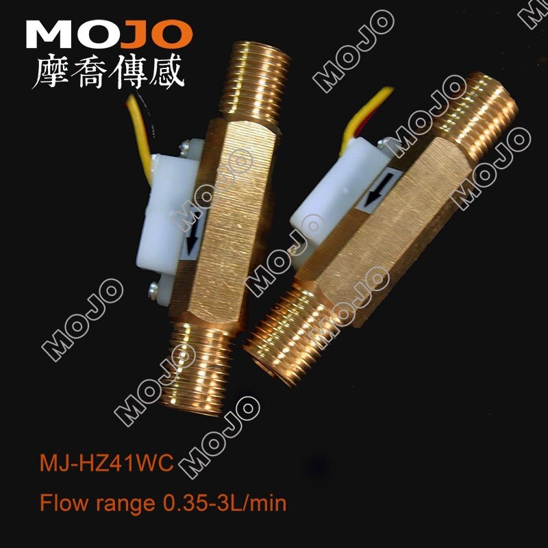 Hall Flow Sensor MJ-HZ41WC 0.35-3L/min Water Flow Meter G1/4"