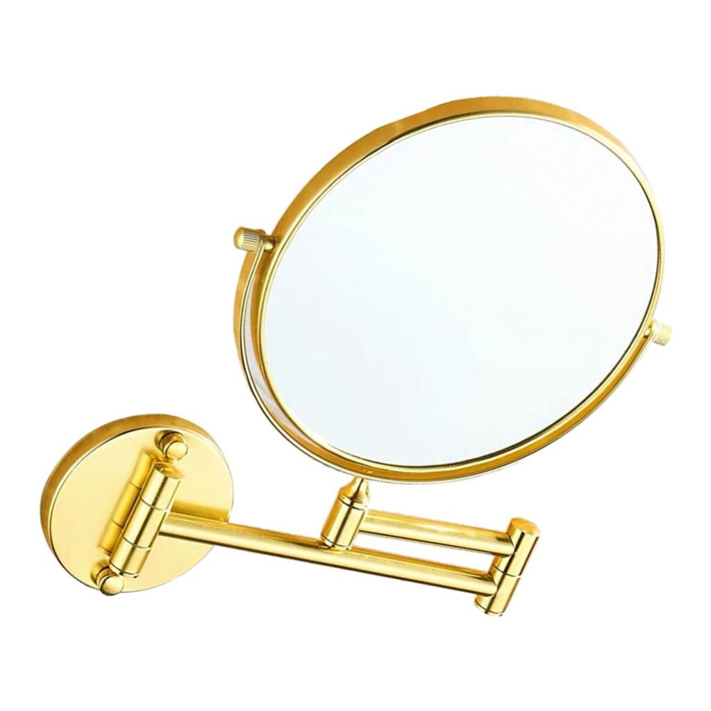 Wall Mount Makeup Beauty Mirror Double Sided Folding Swivel 10X Magnifying