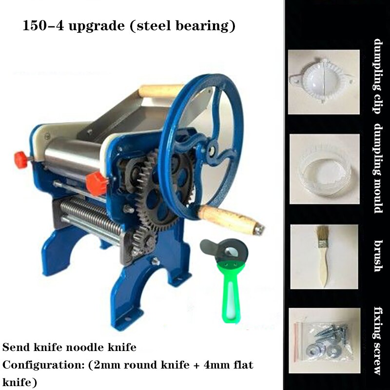 Multifunktionale Manuelle Doppelseitige Teig Kneten Maschine 150-2/150-4 Haushalts Edelstahl Teig Drücken Maschine