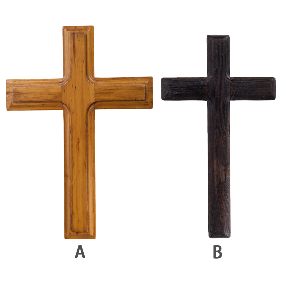 Croix en bois pour chambre à coucher, décoration de la maison, montage mural, Crucifix catholique, suspendu, artisanat solide, de jésus Christ