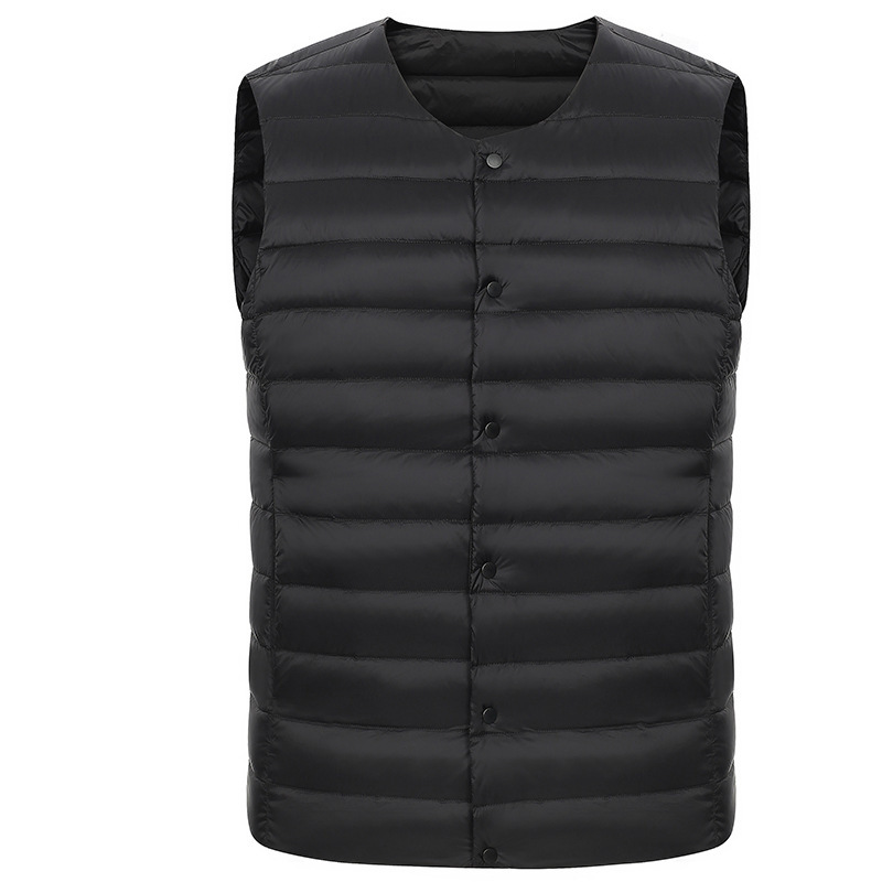 NewBang Matt Fabric Men Duck Down Vest Ultra Light Down Sleeveless Light Weight Windbreaker Male Gilet Outwear: XXL / black