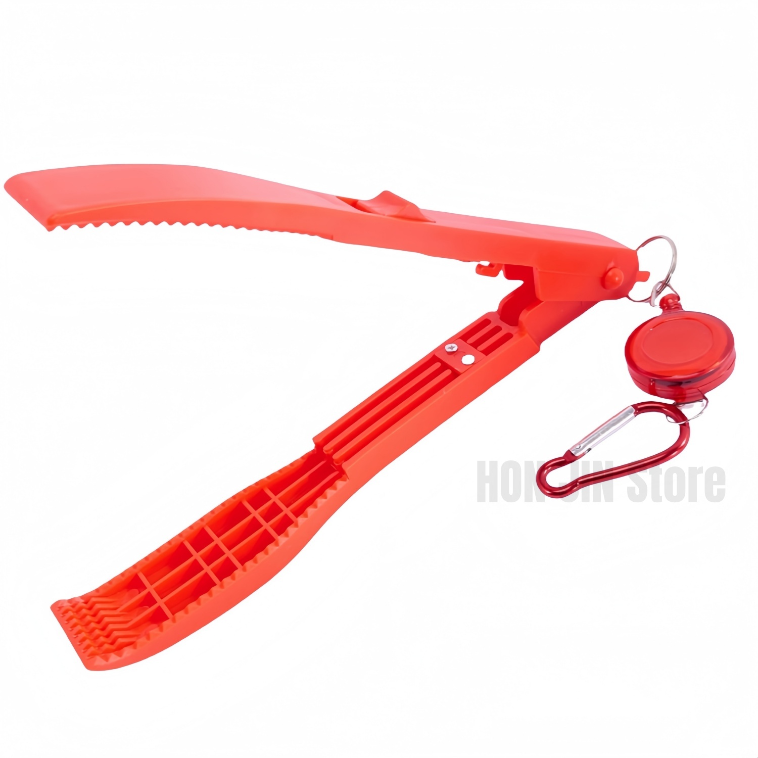 1 Set Fishing Body Tongs Gripper With Plastic Holder Switch Lock Catch Fishing Gear: Red