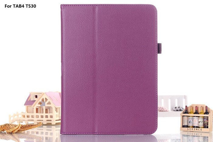 Flio Leather Stand Case Cover for Samsung Galaxy Tab 4 10.1 SM T530 T531 T535 Tablet: Purple