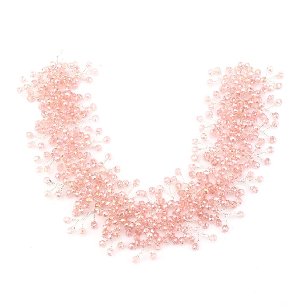 Updo Tiara For Bride’s Hair - Pink: Default Title