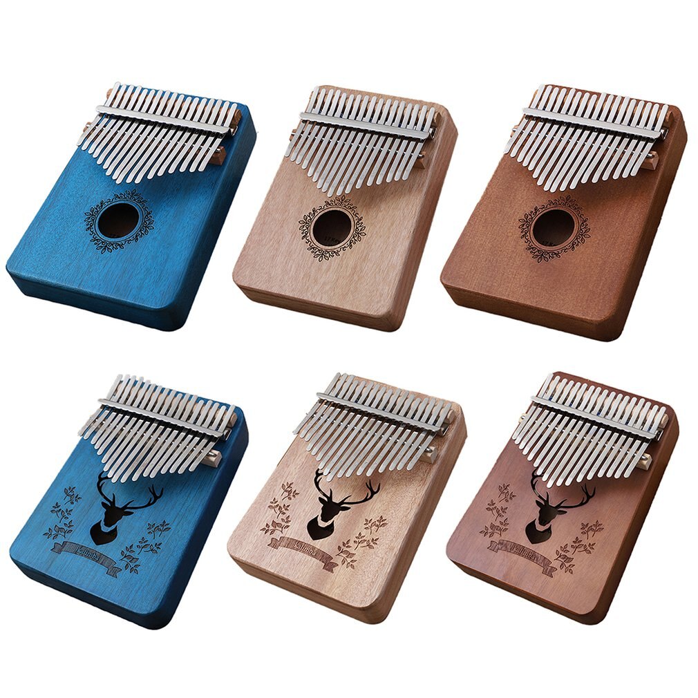 17 las llaves y Piano de pulgar Kalimba cuerpo de caoba instrumento Musical de la mejor y precio cultivar la música de las células