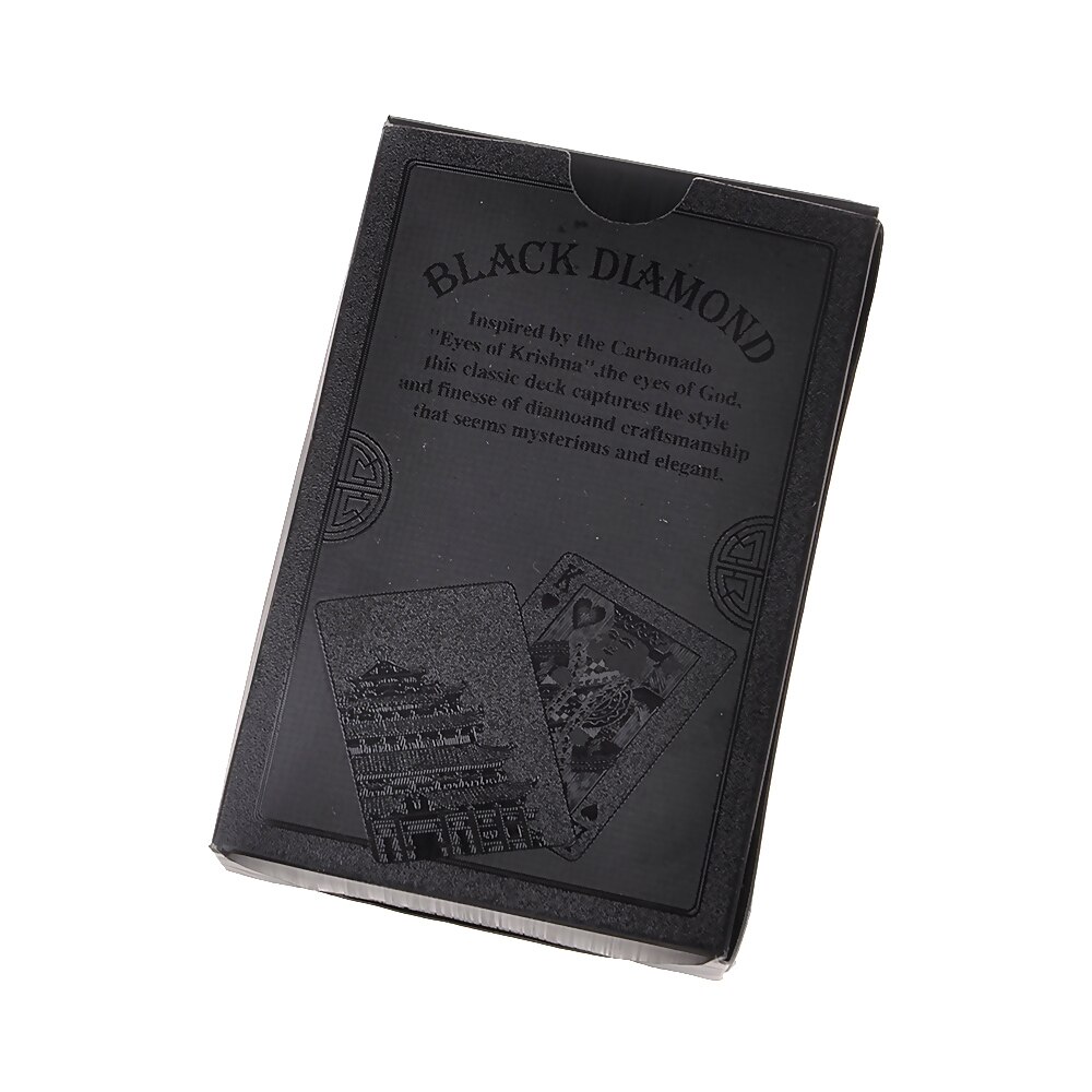 1 Set Poker Playing Cards Matte Back Smooth Face Plastic For cards Black Waterproof: Building Back