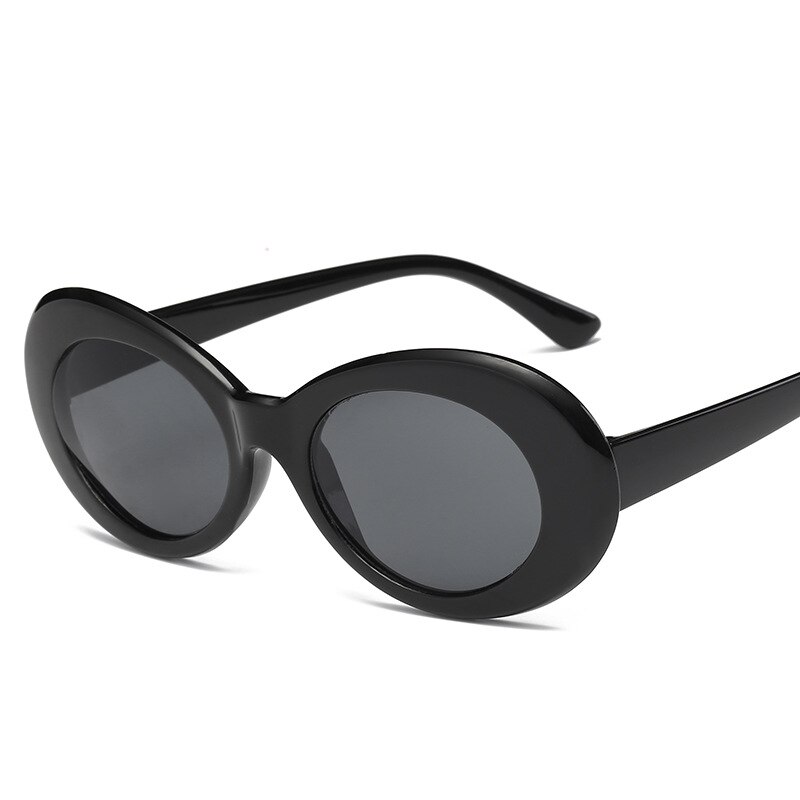 Kvinder ovale solbriller vintage solbriller damer beskyttelsesbriller hvide sorte briller  uv400: 01