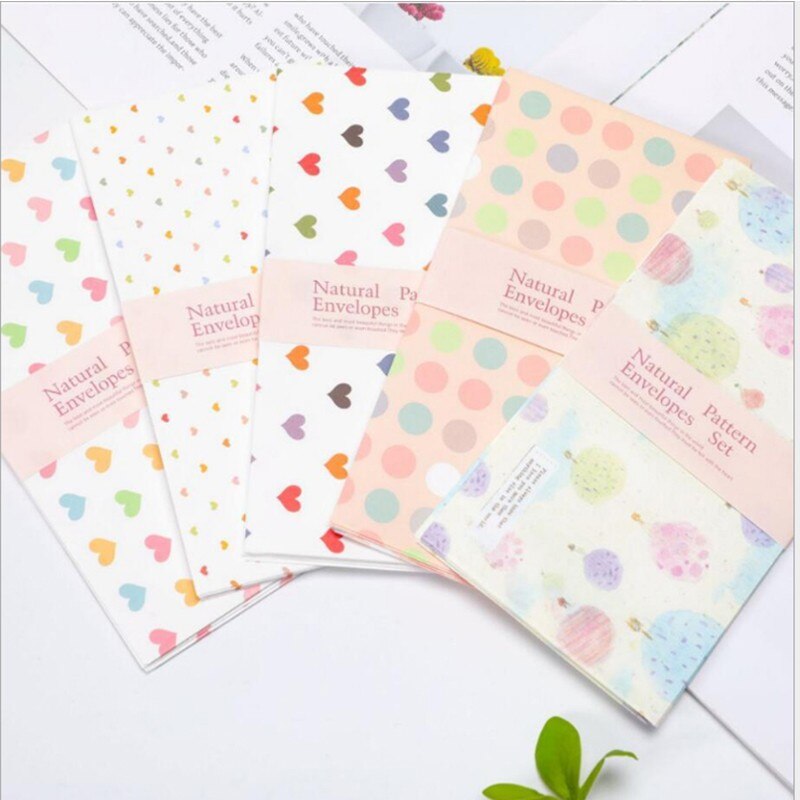 5pcs/pack Floral Envelope Cute Paper Award Stationery Writing Office Envelope Letter Paper
