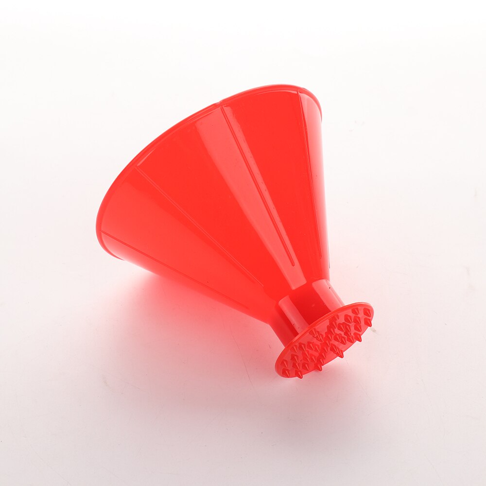Auto Car Magic Window Windshield Car Ice Scraper Shaped Funnel Snow Remover Deicer Cone Deicing Tool Scraping ONE Round: red