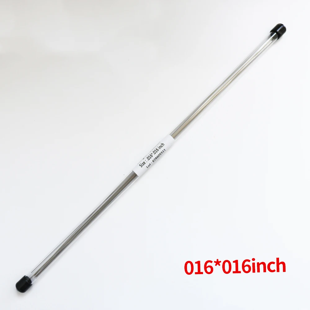 10 unids/pack ortodoncia SS alambre recto de acero inoxidable redondo Rectangular: Gris