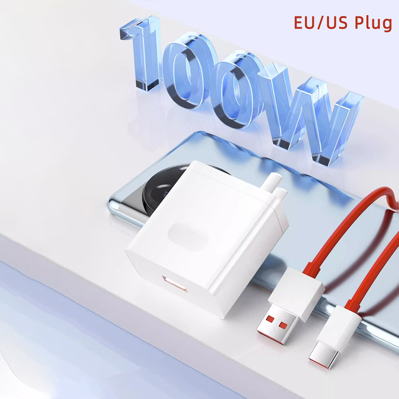 100W SuperVOOC Snelle oplader EU US Plug Snel opladen USB-oplader Type C Kabel Telefoonadapter voor Oneplus 13 12 11 10 Pro 12r 13r