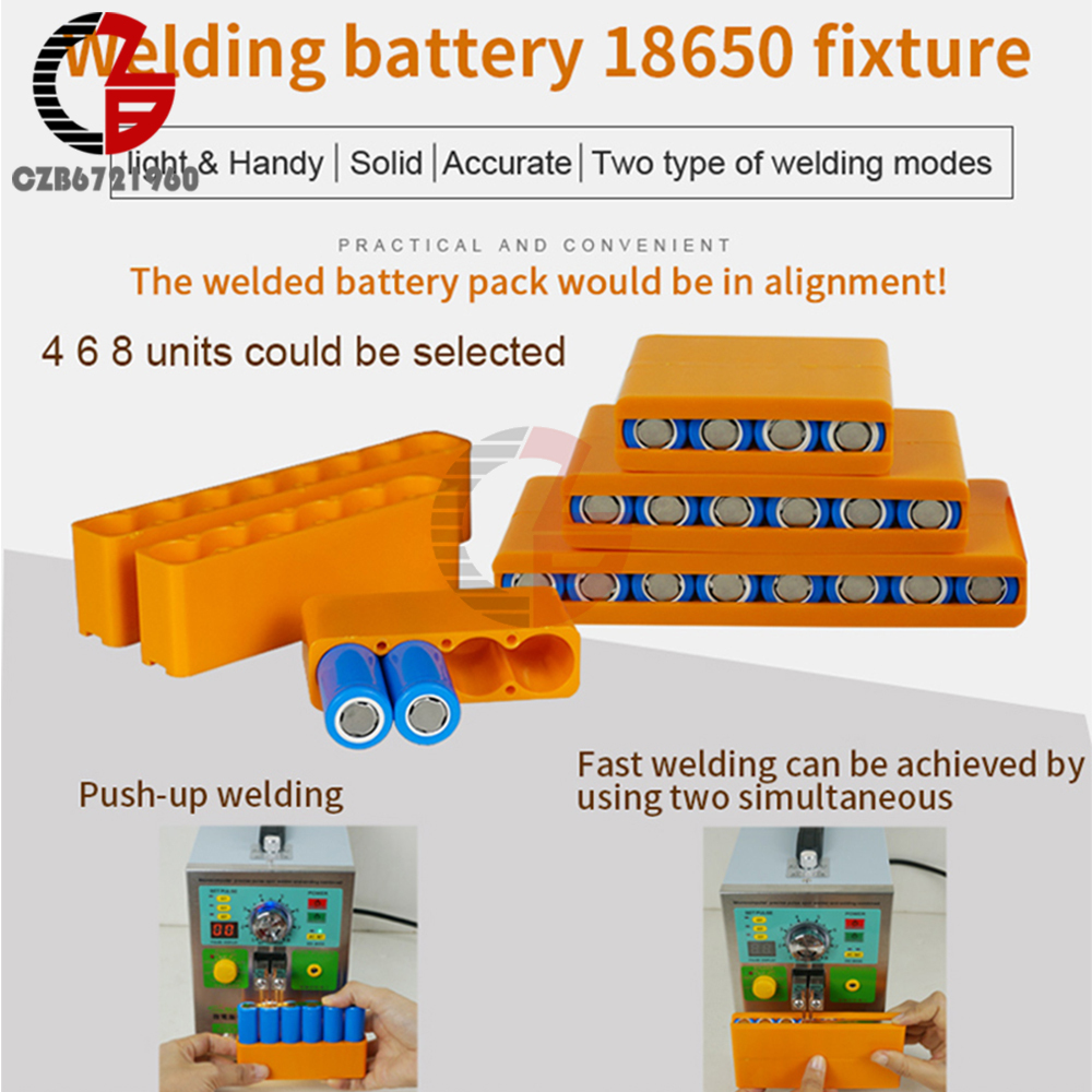 18650 Lithium Battery Pack Fixture Single Row Double Sided Spot Welding Plastic Fixed Fixture Battery Packs Soldering Tool