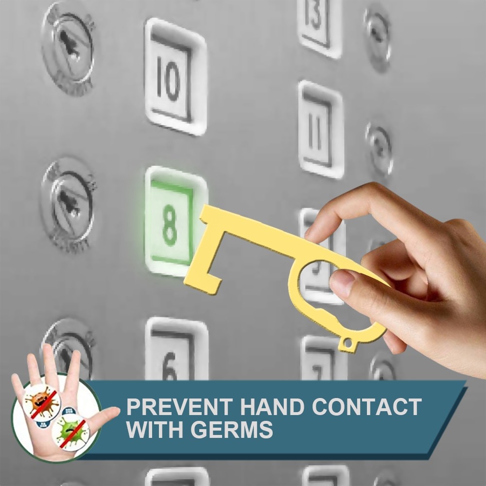 Contactless Door Opener Hygienic Door Handle Antibacterial EDC Key Door Opener Hands Free Touchless Foot Door Opener